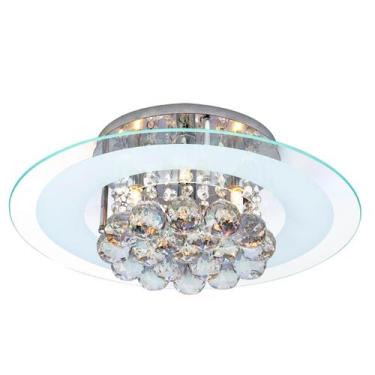 Imagem de Plafon Cronos Led Sobrepor Redondo Cristal Legítimo Luxo Sala Quarto C
