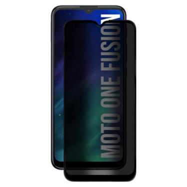 Imagem de Película De Vidro Privacidade 3d Preta Compativel Moto One Fusion XT20