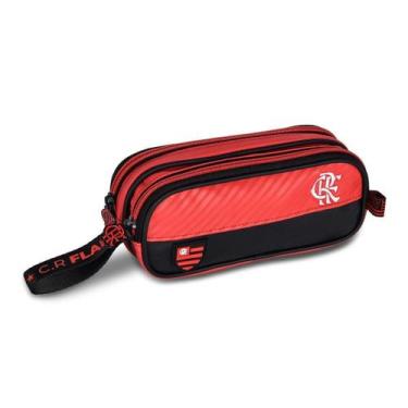 Imagem de Estojo Duplo Flamengo 21X9X6CM FLA24624F - Clio Style