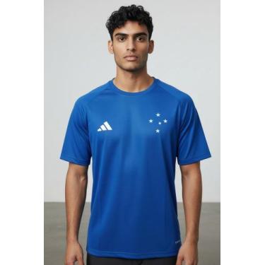 Imagem de Camiseta Esportiva Azul Estonado Cruzeiro Dry Fit - Premium Fit Tee, A