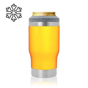 Imagem de Copo Térmico Porta Lata Garrafa Long Neck Copo Abridor Laranja - OUTRA