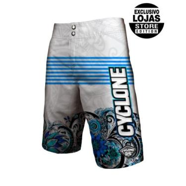 Imagem de (LANÇAMENTO) Bermuda Cyclone Água North Seminyak, Branco, Azul, 44
