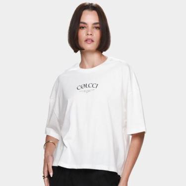 Imagem de Camiseta Colcci 1986 Feminina, Off white, EP