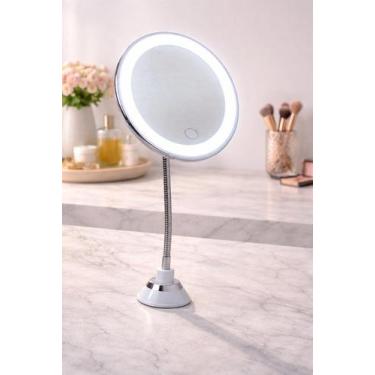 Imagem de Espelho de Mesa Redondo Para Maquiagem LED com USB - Branca - BLACK BU
