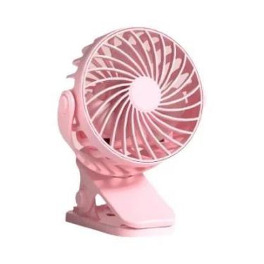 Imagem de Ventilador De Mesa Mini Portátil USB Recarregável Com Luz Noturna E Re