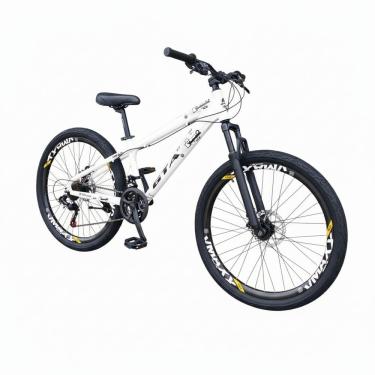 Imagem de Bicicleta 26 Gta Rebel Freeride Cor Branco 21v Aros Vmaxx Freio A Disco Pneu Flame