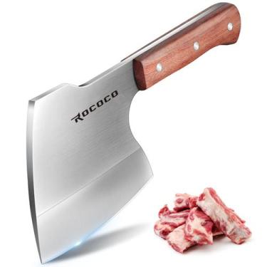 Imagem de Faca de cutelo de carne ROCOCO forjada à mão Full Tang