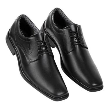 Imagem de Sapato Social Ferracini Paris Masculino Couro Preto, Preto, 39