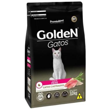 Imagem de Ração PremierPet Golden Para Gatos Castrados Peixe 3Kg