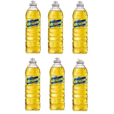 Imagem de Kit 6 peça detergente minuano liquido amarelo neutro 500ml