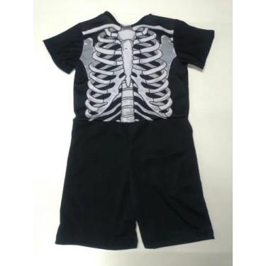 Imagem de Fantasia Caveira Esqueleto Halloween Infantil FANT141 BM - BELOS PERSO