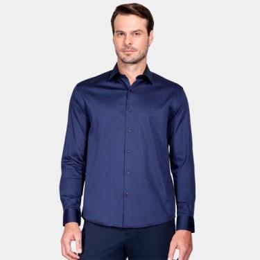 Imagem de Camisa Aramis Slim Cetim Pr26 Marinho Masculino, M