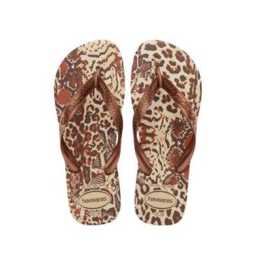 Imagem de Chinelo Havaianas Top Animals, Cobre metálico, 33/34