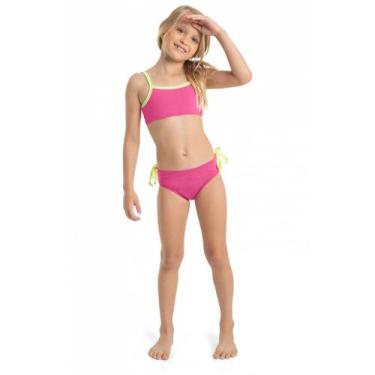 Imagem de Biquini Infantil Proteção UV Quimby 10/14 Ref. 29231, Pink, 14
