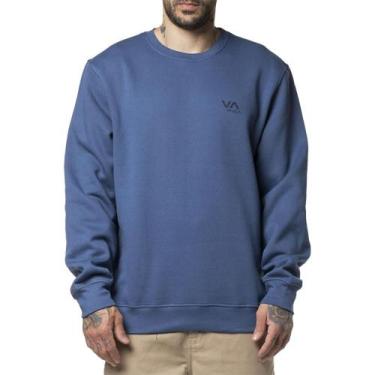Imagem de Moletom RVCA Careca VA Essential 280G Masculino Azul, G, Blue