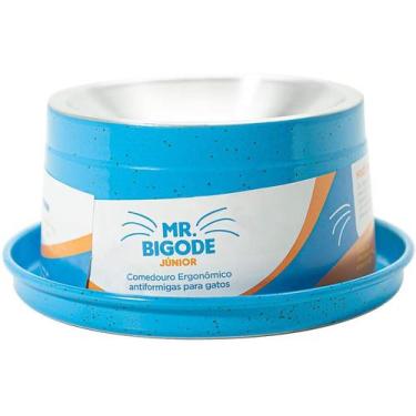 Imagem de Comedouro Mr. Bigode Júnior Ergonômico e Antiformigas para Gatos NF Pe