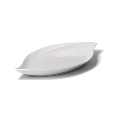 Imagem de Travessa Folha para Buffet Saladas Melamina Premium Bestfer Cor:BRANCO