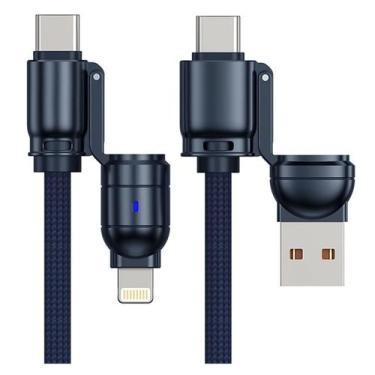Imagem de Cabo G-Tide Bullet Power WC155-5 USB/USB-C/Lightning 1.5 Metros - Azul