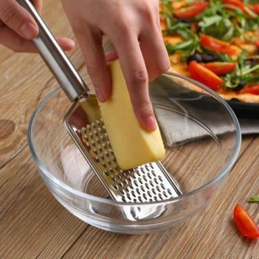 Imagem de Ralador Inox 24cm Manual p/ Queijo e Legumes - Thika