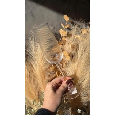 Imagem de UNIDADE TAÇA CHAMPAGNE EM VIDRO 240ml CANELADO CLASSIC TRANSPARENTE - 