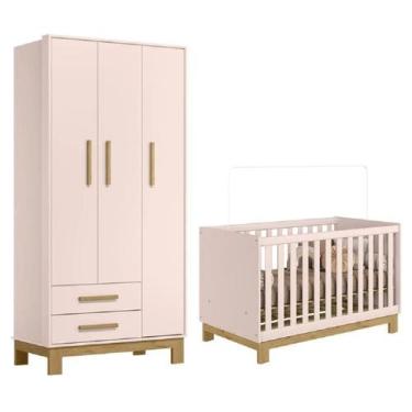 Imagem de Quarto Infantil Q Encanto Slim Guarda Roupa 3 Portas Com Berço Que Vir