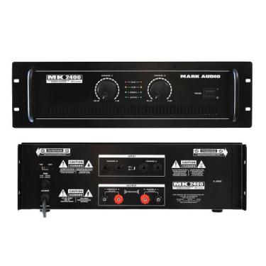 Imagem de Amplificador de Potência Mark Áudio MK2400 De 400 Watts RMS - MARK AUD