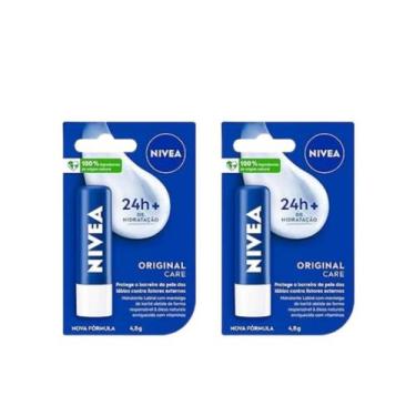 Imagem de Nivea Kit Protetor Labial Shine: Hidratação Profunda c/ 2 Unidades Mor