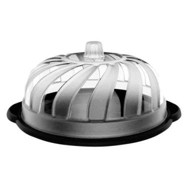 Imagem de Boleira C/ Tampa Redonda Plástico Resistente Gourmet Bolo Design Sofis