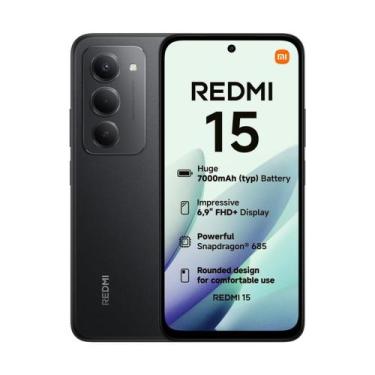 Imagem de Redmi 15 8GB 256GB Preto Versão Global - Xiaomi