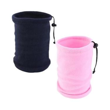 Imagem de Cachecol De Inverno Infantil Em Fleece Polar Com Cordão Ajustável, Cap