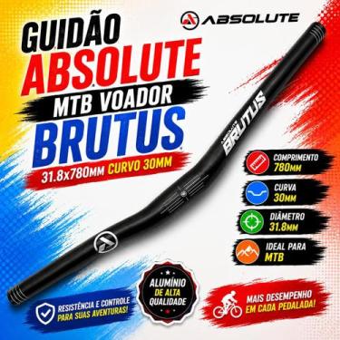 Imagem de Guidão Absolute MTB Voador Brutus 31.8x780mm Curvo 30mm