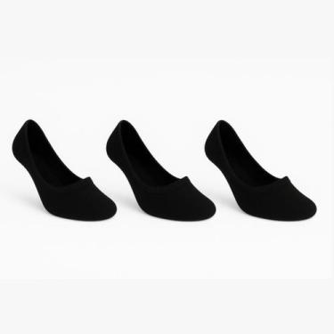 Imagem de Kit 3 Pares Meia Feminina Sapatilha Selene 34/38 Conforto Invisível, P
