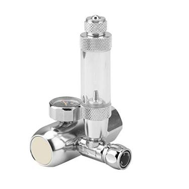 Imagem de Válvula reguladora de pressão de aquário, válvula reguladora de pressão de fluxo ajustável de CO2, contador de bolhas de medidor e medidor de pressão mini mesa únicaTnfeeon Tnfeeon54iksn1r2t-02