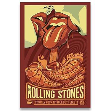 Imagem de Poster Decorativo 42cm x 30cm A3 Brilhante Rolling Stones