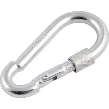 Imagem de Mosquetão com trava roscada 8x80mm leve galvanizado - Vonder