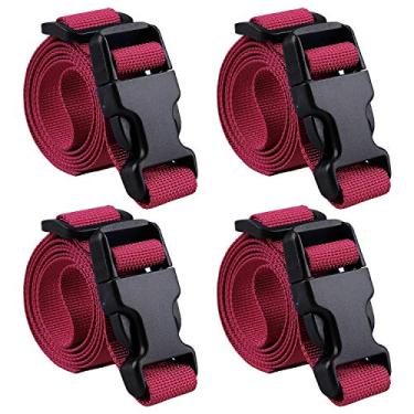 Imagem de Cinto ajustável com fivela Magarrow 101,6 cm 152,4 cm, 1" Wide - 40" Long, Red (4-Pack)
