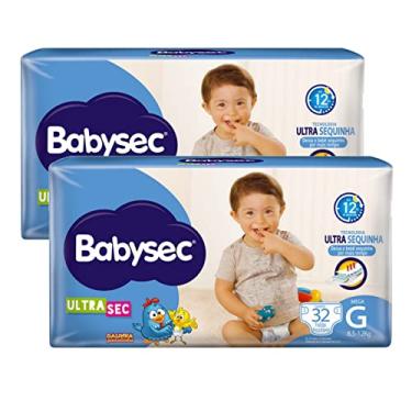 Imagem de Kit 2 Pacotes Fralda Descartável Babysec Ultrasec Mega G