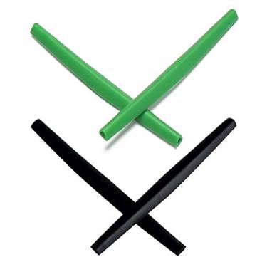 Imagem de Mryok Meias de substituição para óculos de sol Oakley Warden - Opções, Verde escuro e preto, One Size