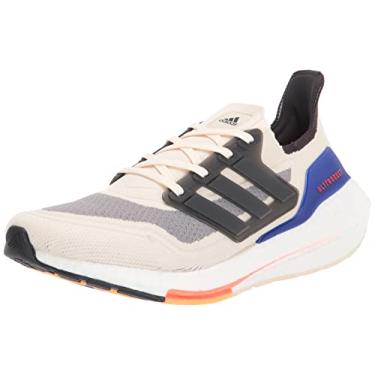 Imagem de adidas Tênis de corrida masculino Ultraboost 21, Wonder Branco/Carbono/Solar Red, 8.5