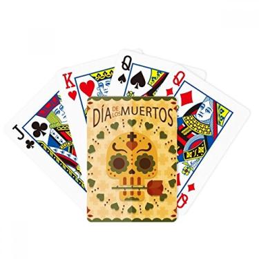 Imagem de DIYthinker Crânio Rose The Day of The Dead México Poker Baralho de mesa presente de jogo de mesa