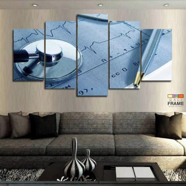 Imagem de Quadros Decorativos Medicina Cardio 63x130mt em Tecido