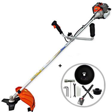 Imagem de KIT Roçadeira Profissional Vulcan Lateral VR330P 2T 33CC 1,3HP + Faca Circular 80 Dentes Furo 25mm Tamanho 255mm Espessura 1,5mm