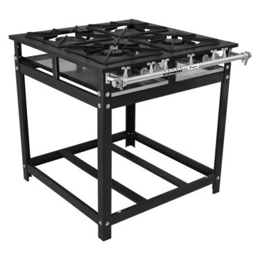 Imagem de Fogão Economy Kenok 4 Bocas 2 Duplas Baixa Pressão FBEC4B.310