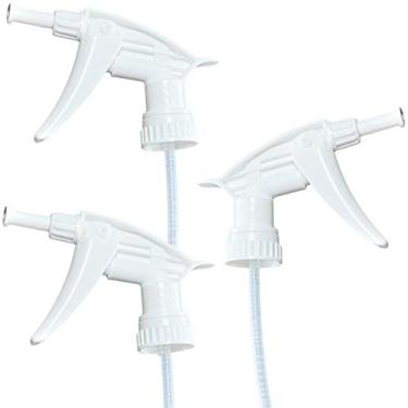 Imagem de Cabeças de spray de espuma duráveis que levantam sujeira, pacote com 3. Melhores peças de substituição de bocal resistentes para garrafas de plástico ou vidro grandes, de 850 ml. Bicos de espuma perfeitos para limpeza de casa e banheiro ou detalhes automáticos, 3 Pack