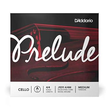 Imagem de D'Addario Cordas de aço de tensão média para violoncelo Prelude, escala 4/4
