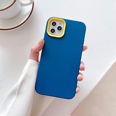 Imagem de Capa de telefone de silicone líquido de cor sólida para iPhone 13 12 11Pro Max XR XS Max X 7 8 Plus Candy Color Capa traseira, T1, para iPhone 11Pro