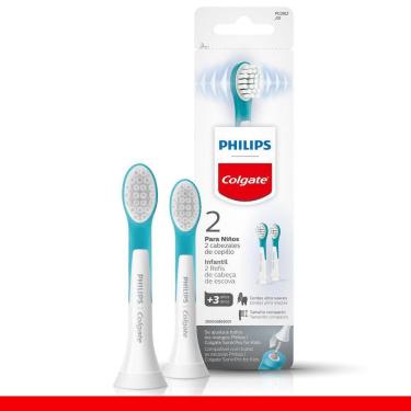 Imagem de Refil para Escova Elétrica Philips Colgate SonicPro Infantil com 2 unidades