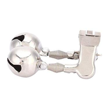 Imagem de Vbestlife Alarme de vara de pesca sinos de alerta duplo alarme de mordida de anel, conjunto de haste de pesca de aço inoxidável, sino duplo, sino de alarme de peixe para pesca marítima, sinos de pesca para varas de pressão