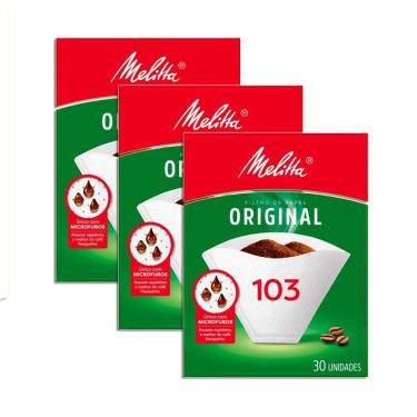 Imagem de Coador De Café De Papel Filtro Melitta N103 Kit 3