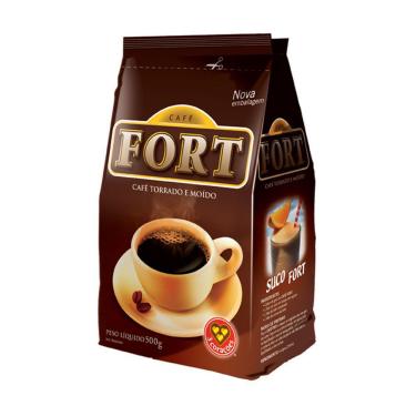 Imagem de Café Torrado e Moído FORT 3 Corações Pacote 500g